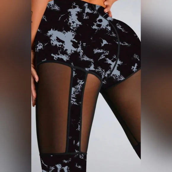 Mesh Tie-Dye Polgar Leggings Poshmark - Picture 2 of 4
